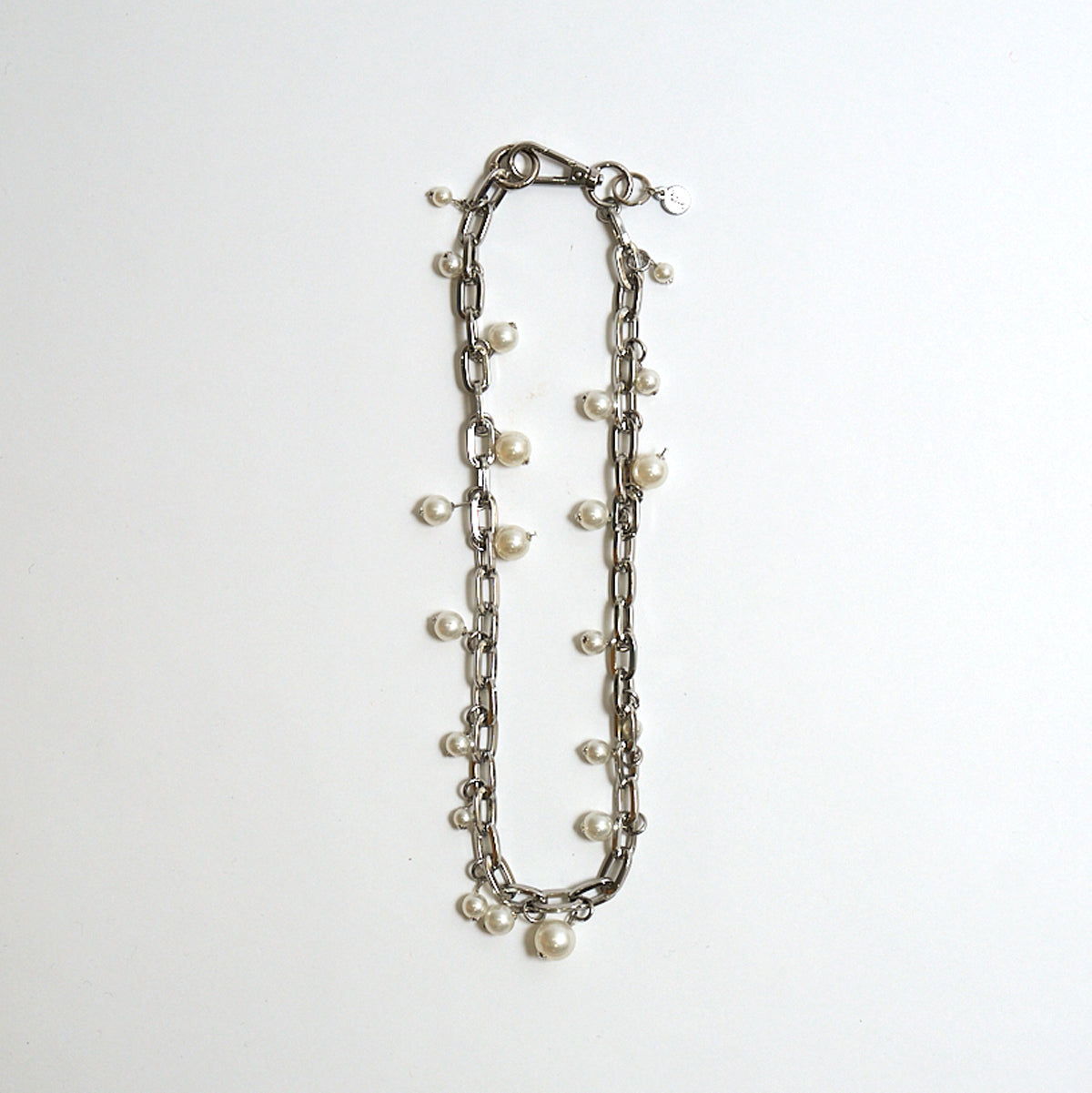 004342813 Pearl Wallet Chain Silver