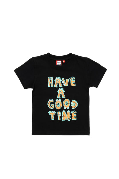 ANIMAL LOGO S/S TEE / BLACK (KIDS TEE)