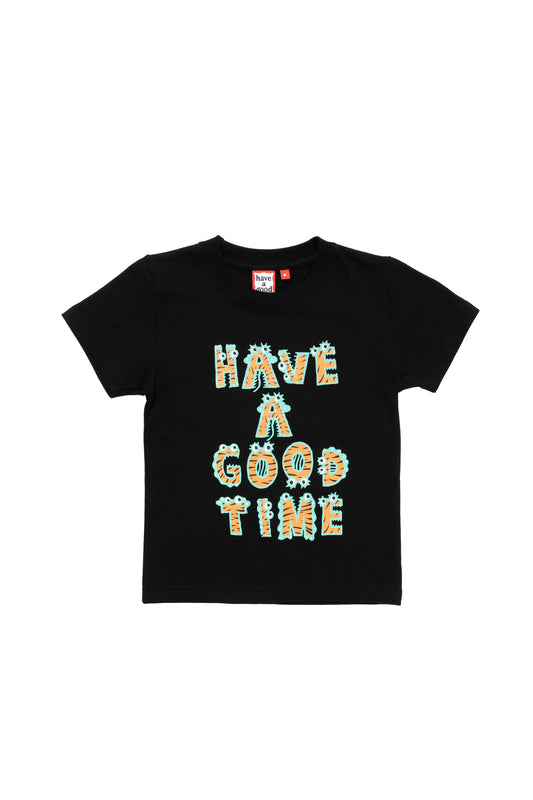 ANIMAL LOGO S/S TEE / BLACK (KIDS TEE)