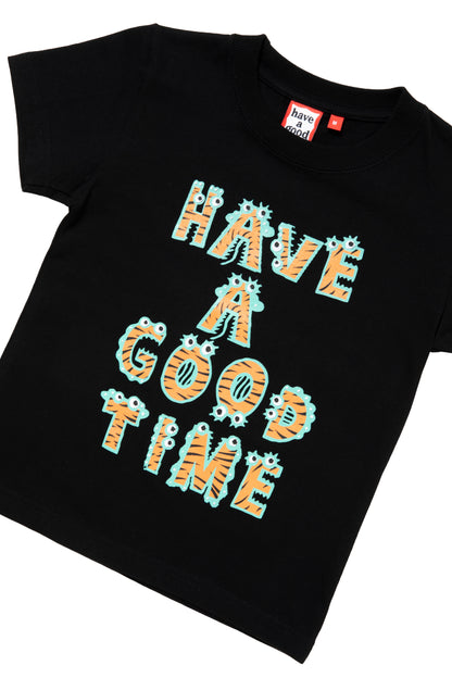 ANIMAL LOGO S/S TEE / BLACK (KIDS TEE)