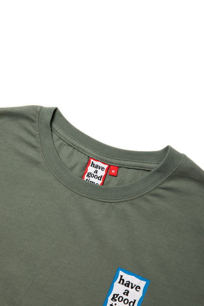 MINI BLUE FRAME S/S TEE SAND GREEN