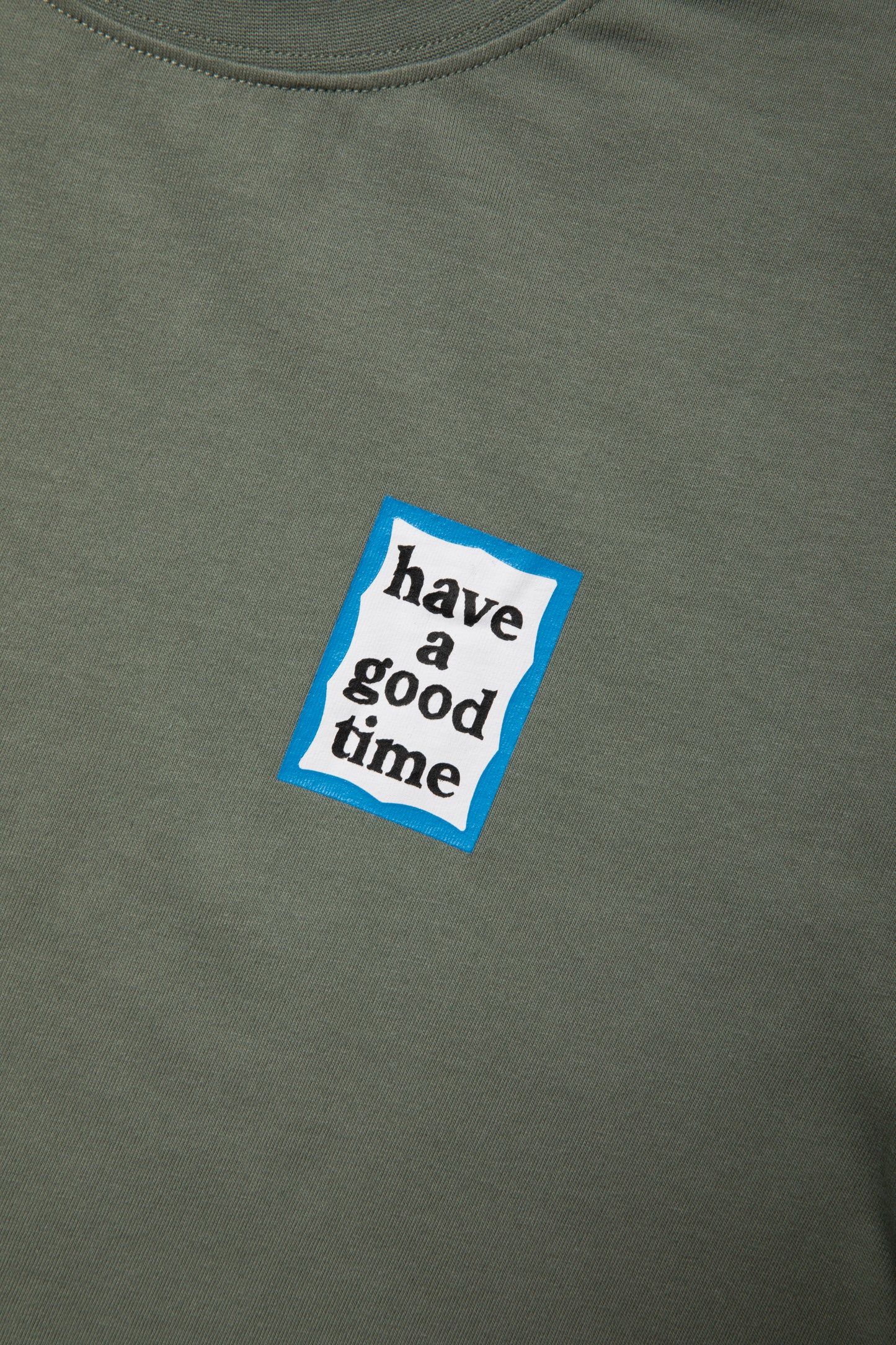 MINI BLUE FRAME S/S TEE SAND GREEN