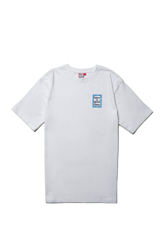 MINI BLUE FRAME S/S TEE WHITE