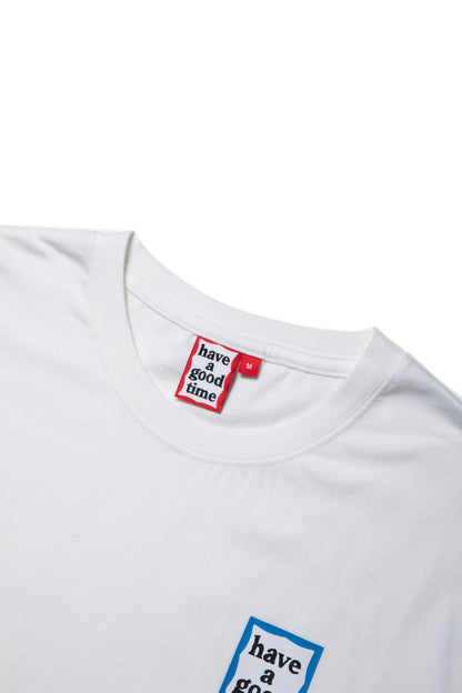 MINI BLUE FRAME S/S TEE WHITE