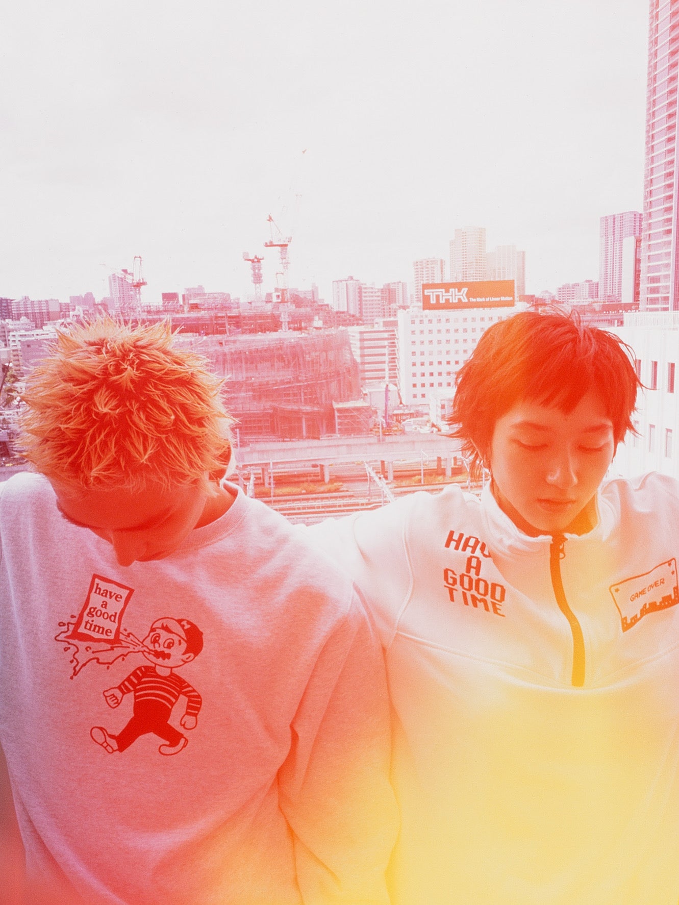 THROW UP MAN FRAME CREWNECK FL ASH GRAY