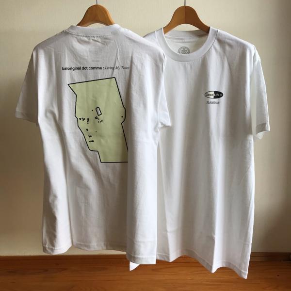 LIVING MY TOWN TEE (white) bal x RAMBLE