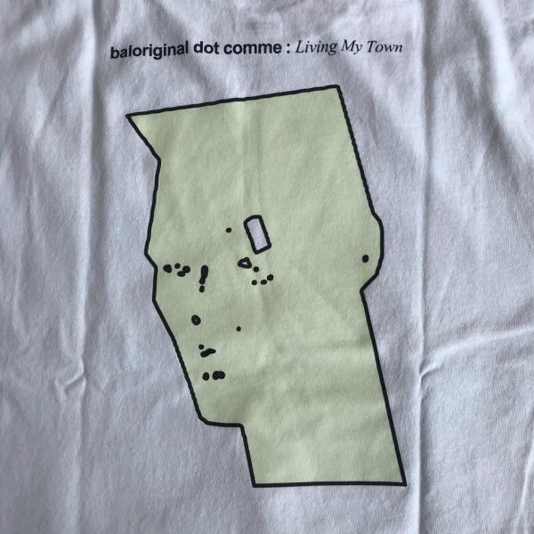 LIVING MY TOWN TEE (white) bal x RAMBLE