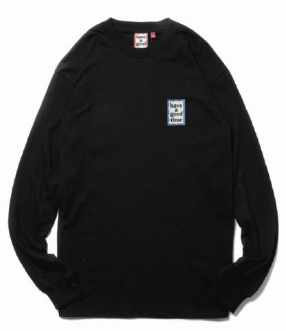 MINI BLUE FRAME L/S TEE BLACK