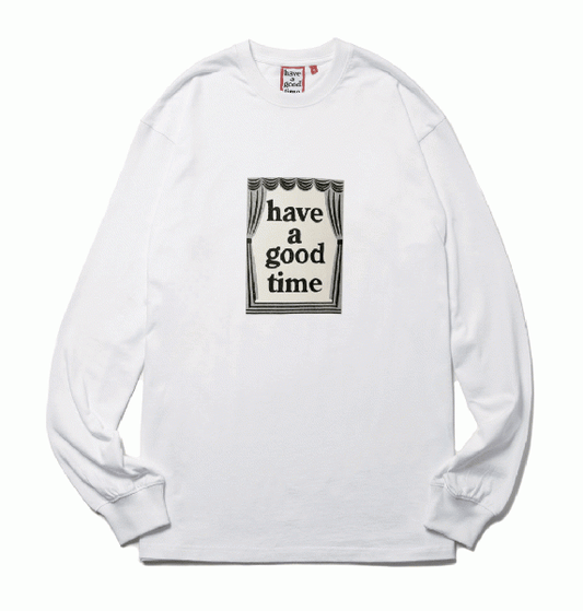 CURTAIN L/S TEE WHITE