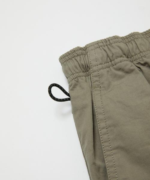 BAL-2157 WASHED TWILL WOVEN BELTED SHORT MILITARYG