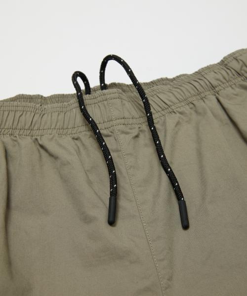 BAL-2157 WASHED TWILL WOVEN BELTED SHORT MILITARYG