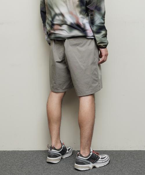 BAL-2157 WASHED TWILL WOVEN BELTED SHORT MILITARYG