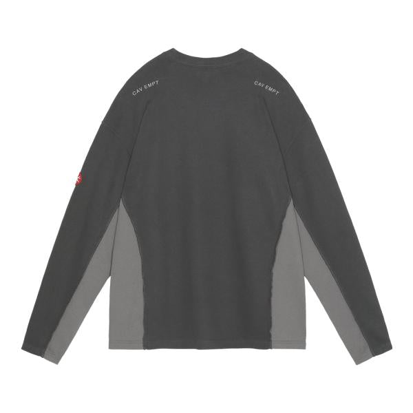 CES26CS24 SIDE SEAM DBL KNIT LONG SLEEVE CHARCOAL