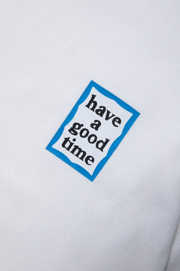 MINI BLUE FRAME L/S TEE WHITE