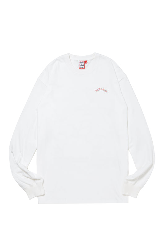 HOMERUN ALLIGATOR STATION L/S TEE WHITE