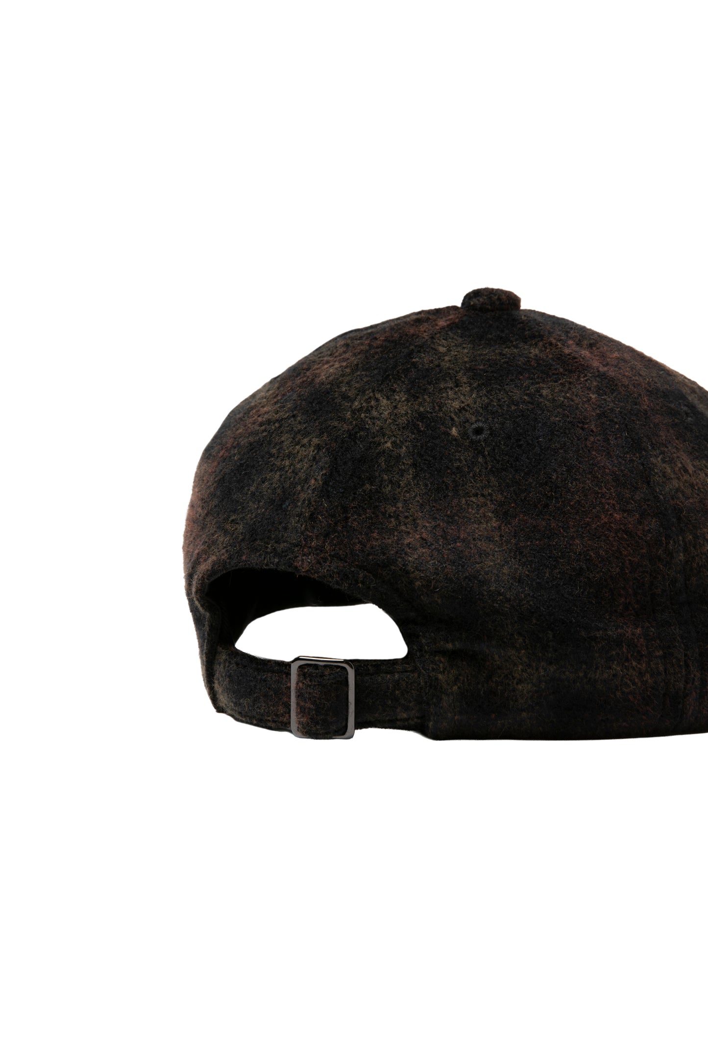 SIDE LOGO NEEDLE PUNCH CHECK CAP BROWN