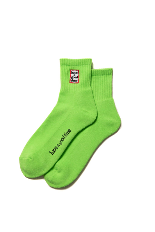 FRAME QUARTER SOCKS NEON GREEN