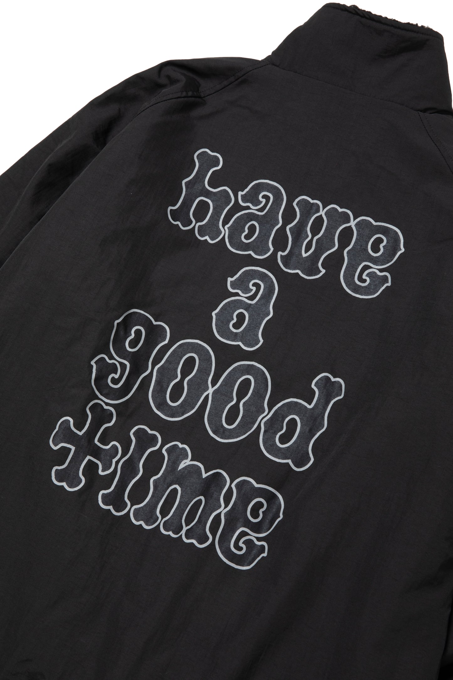 PLAYBALL LOGO REVERSIBLE BOA JACKET BLACK