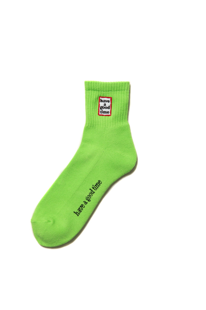 FRAME QUARTER SOCKS NEON GREEN