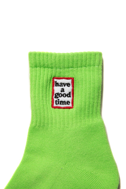 FRAME QUARTER SOCKS NEON GREEN