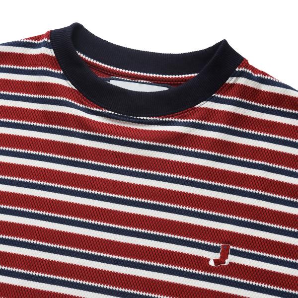 Honeycomb Border Tee Red