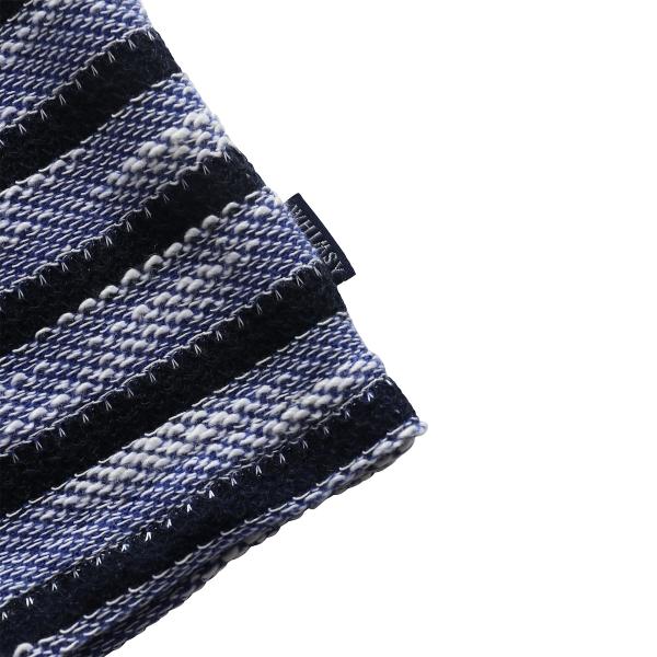 Slub Knit Border Tee Blue