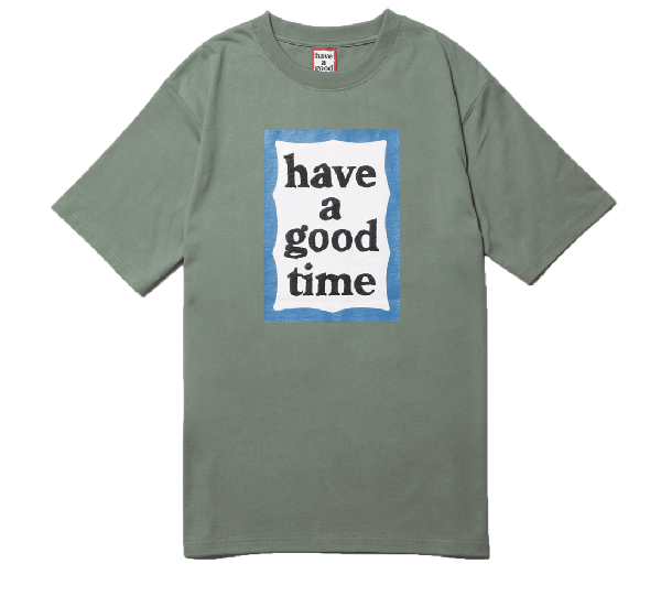 BLUE FRAME S/S TEE SAND GREEN