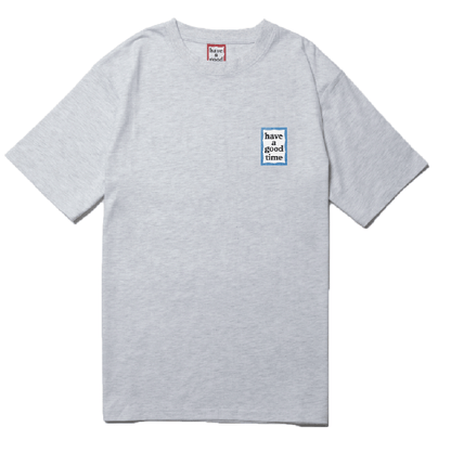 MINI BLUE FRAME S/S TEE ASH GRAY