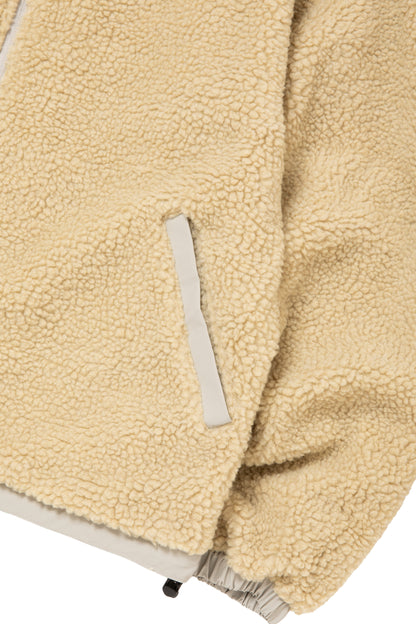 PLAYBALL LOGO REVERSIBLE BOA JACKET BEIGE