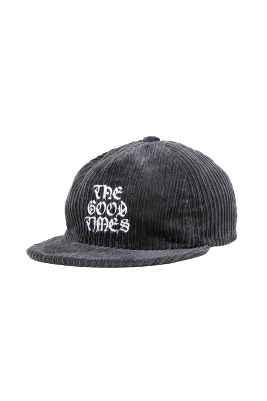 THE GOOD TIMES CORDUROY CAP CHARCOAL