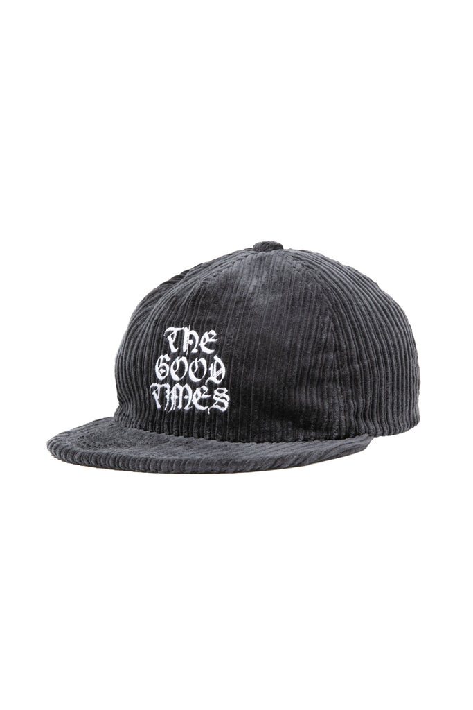 THE GOOD TIMES CORDUROY CAP CHARCOAL