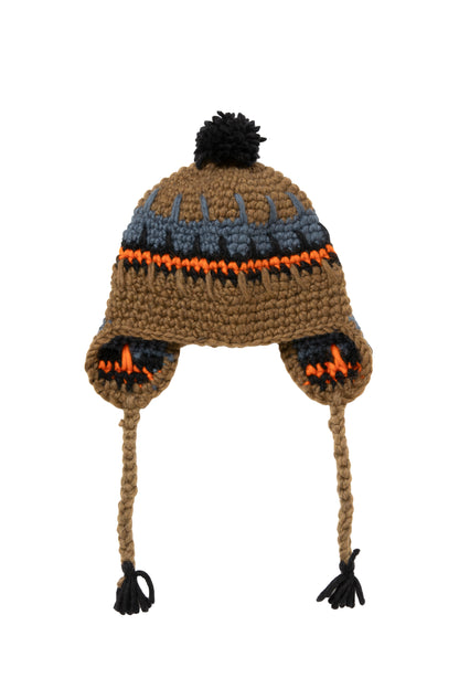 FRAME PATCH EARFLAP BEANIE MOCA