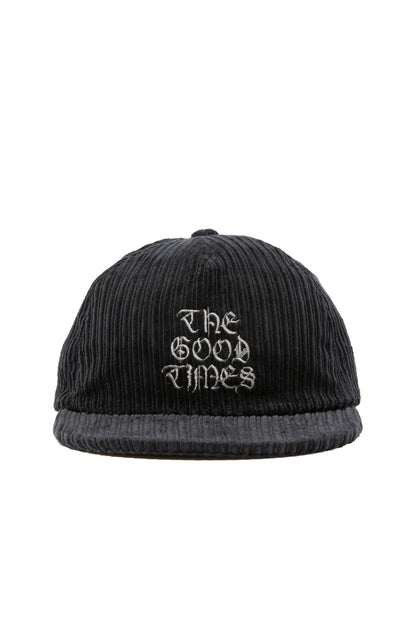 THE GOOD TIMES CORDUROY CAP BLACK