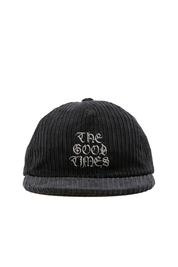 THE GOOD TIMES CORDUROY CAP BLACK