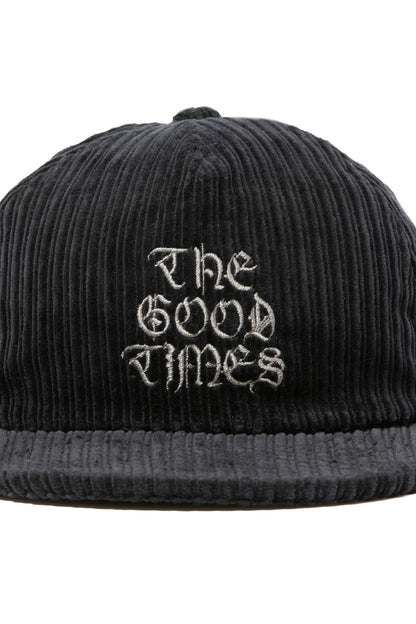 THE GOOD TIMES CORDUROY CAP BLACK