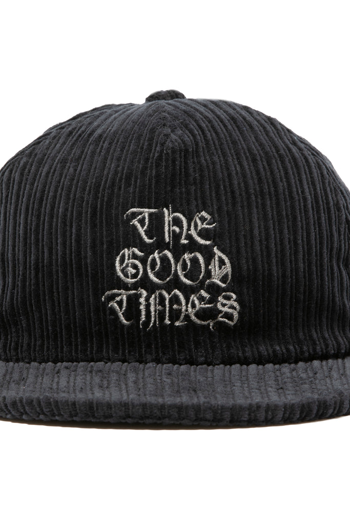 THE GOOD TIMES CORDUROY CAP BLACK