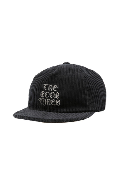 THE GOOD TIMES CORDUROY CAP BLACK