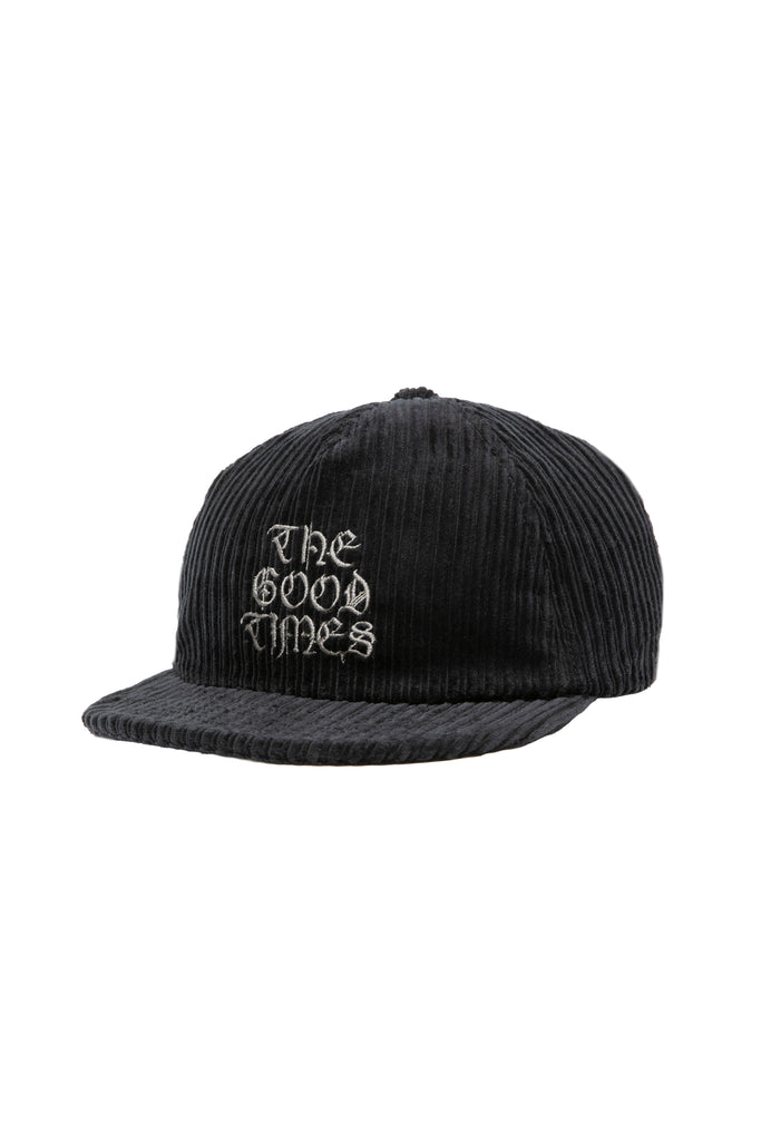 THE GOOD TIMES CORDUROY CAP BLACK