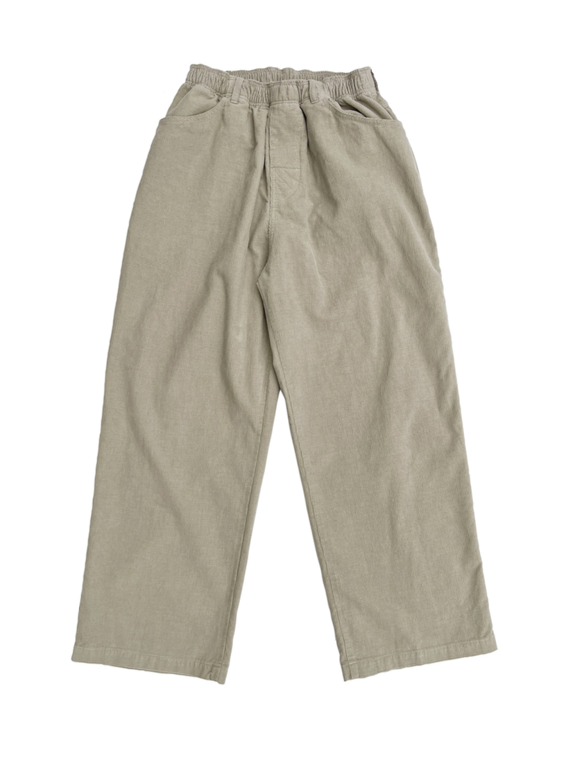 Grid Cord Slacks BEIGE