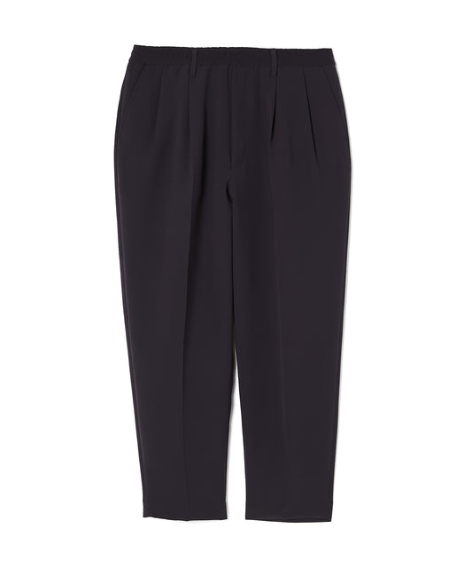 PT07-095 WIDE TAPERED EASY SLACKS BLACK