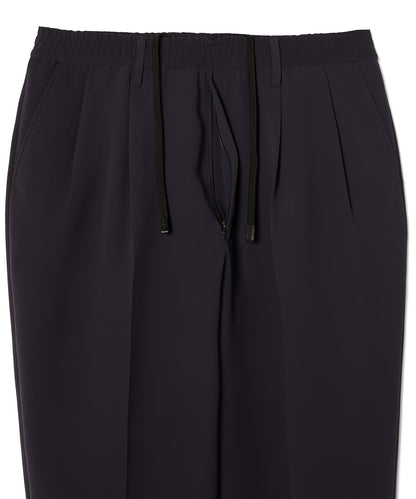 PT07-095 WIDE TAPERED EASY SLACKS BLACK