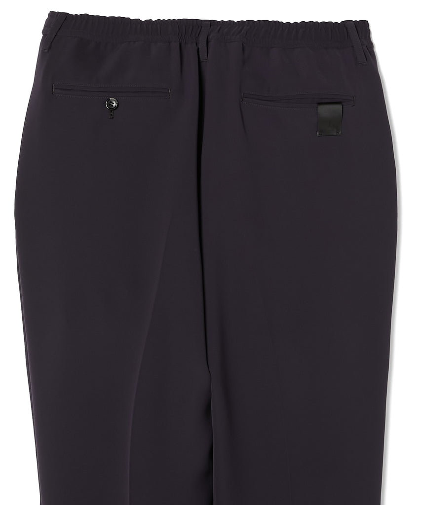 PT07-095 WIDE TAPERED EASY SLACKS BLACK