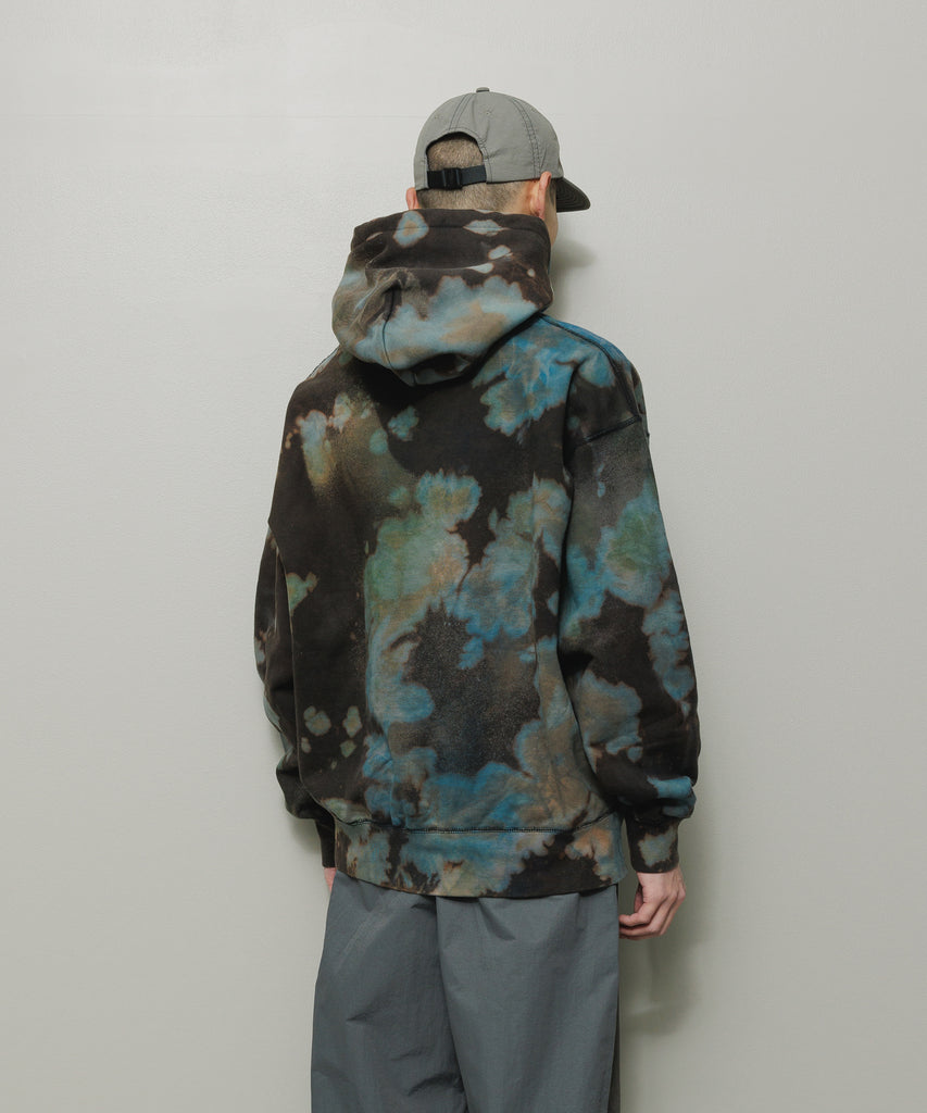 BAL-2165 LOGO TIE DYE  HOODIE by YUKIDYE BLACK