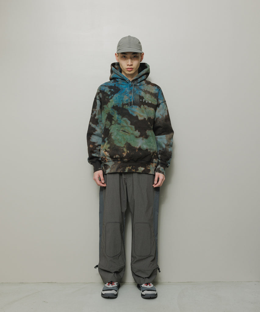 BAL-2165 LOGO TIE DYE  HOODIE by YUKIDYE BLACK
