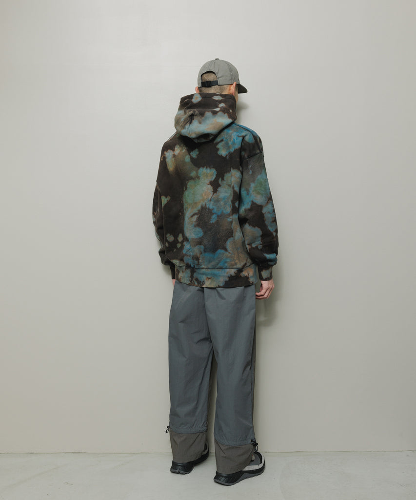 BAL-2165 LOGO TIE DYE  HOODIE by YUKIDYE BLACK