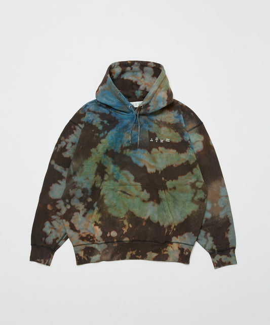 BAL-2165 LOGO TIE DYE  HOODIE by YUKIDYE BLACK