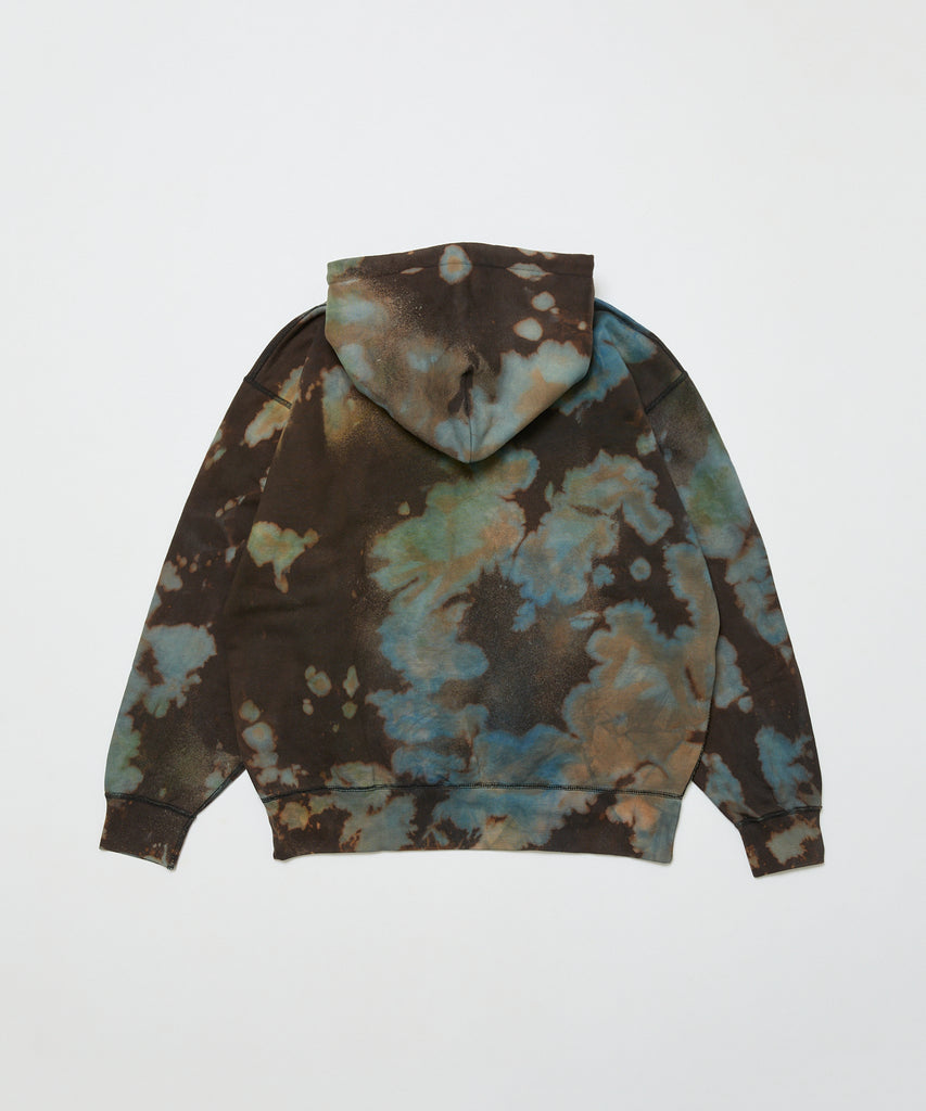 BAL-2165 LOGO TIE DYE  HOODIE by YUKIDYE BLACK