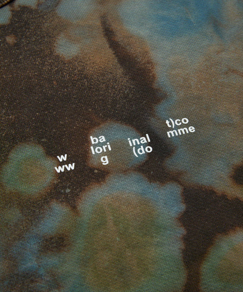 BAL-2165 LOGO TIE DYE  HOODIE by YUKIDYE BLACK