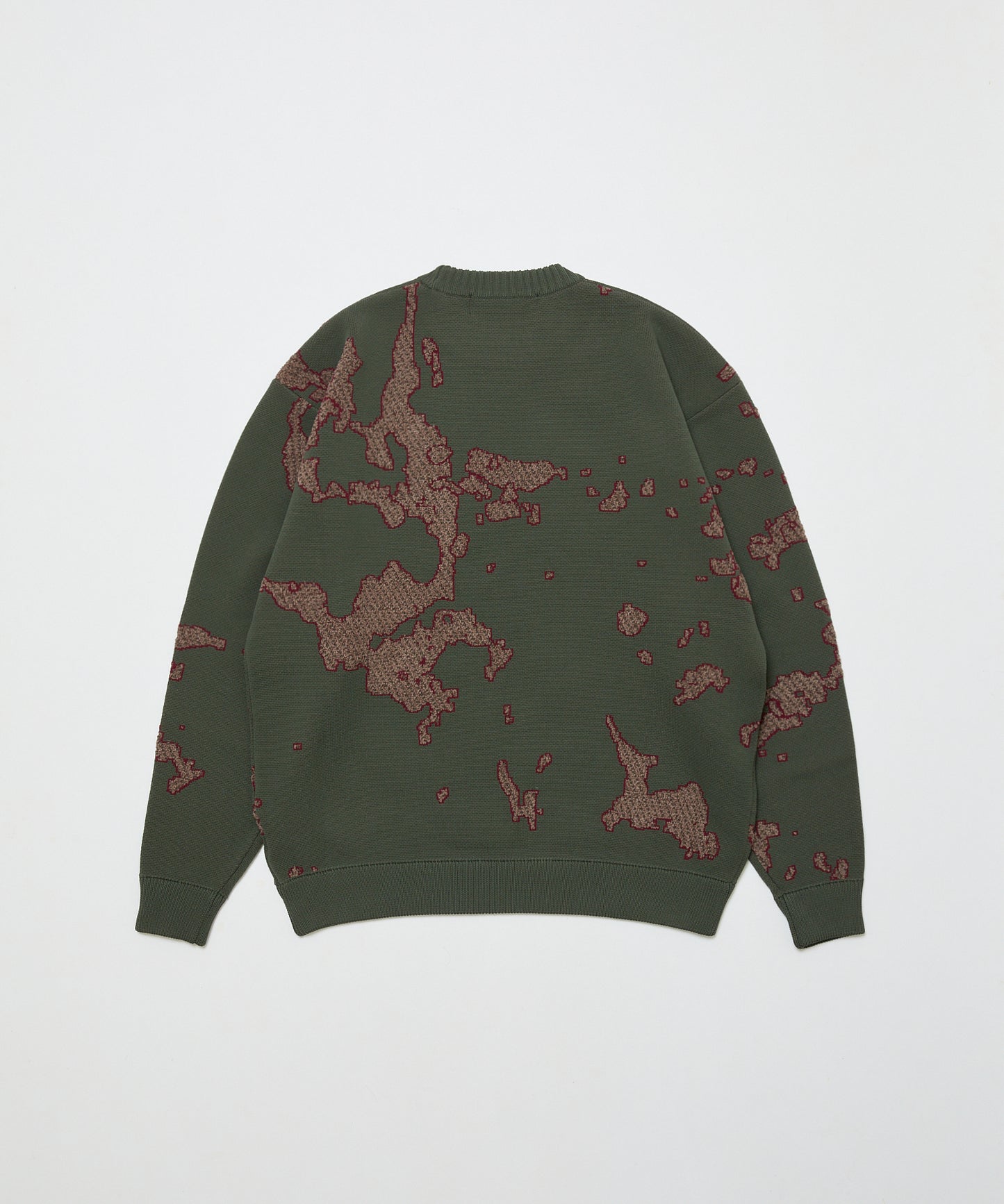 BAL-2166 JACQUARD COTTON CREWNECK SWEATER CHARCOAL