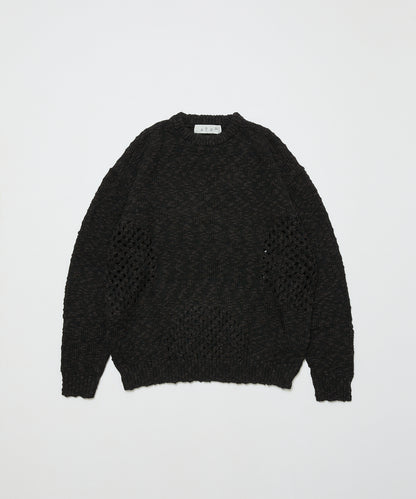 BAL-2167 VENTILATION CREWNECK SWEATER BLACK